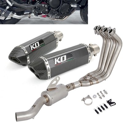 For Yamaha XJ6N XJ6S FZ6R 2009-2016 Exhaust System Header Mid Pipe Slip Muffler