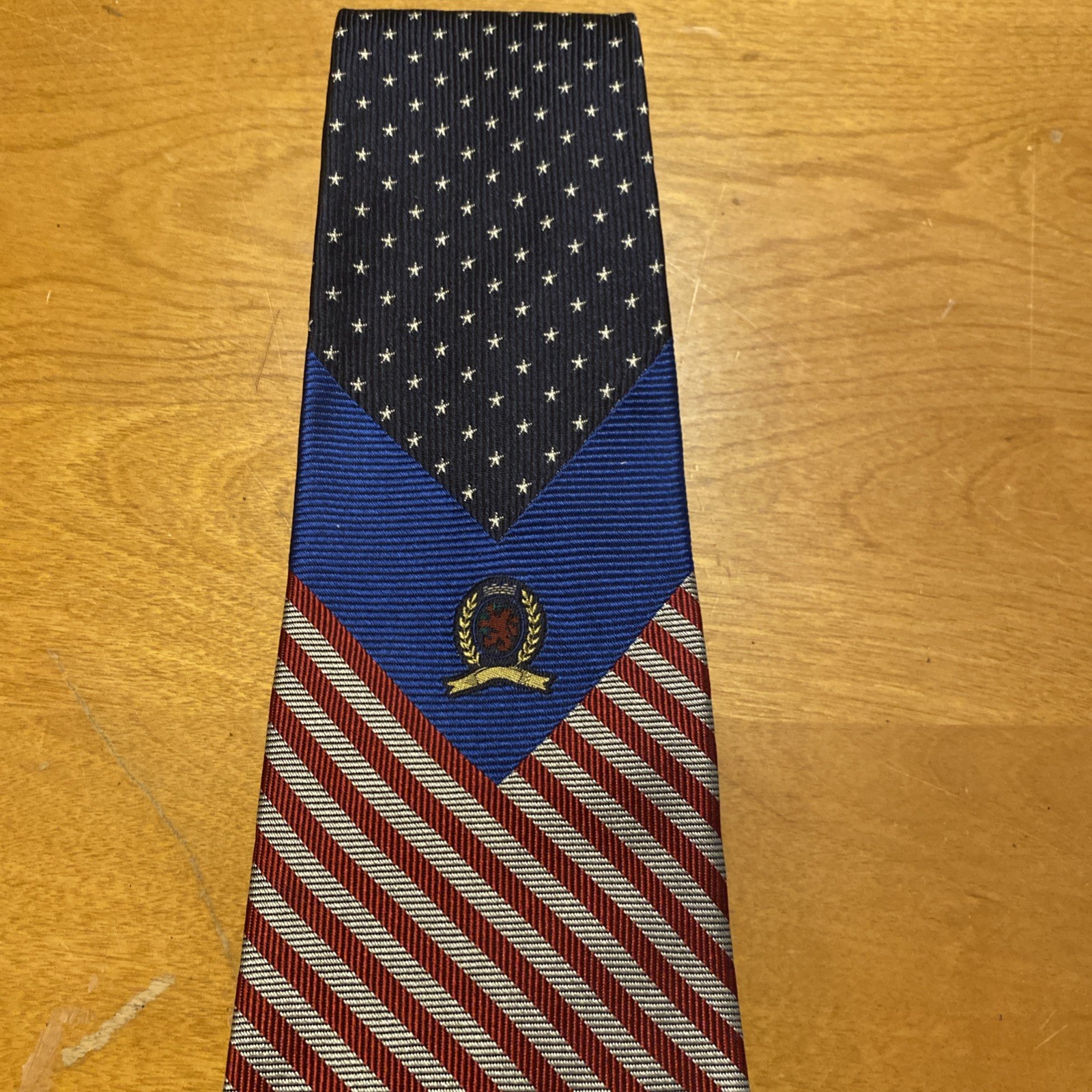 Vintage Tommy Hilfiger American Flag Tie Patriotic Made in USA