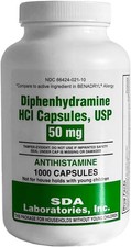 DIPHENHYDRAMINE 50MG 1000ct capsules, SDA LABS, Allergy Relief