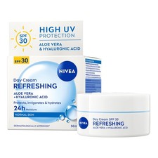 Refreshing Day Face Cream SPF30 (50ml) Hydrating Moisturiser with Aloe Vera 
