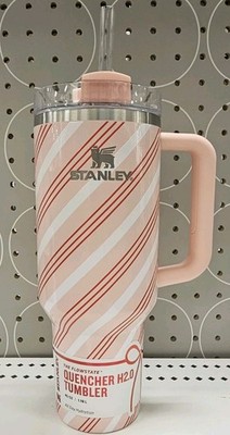 NEW 2025 Target Stanley Christmas Holiday Pink Candy Cane Twist 40oz  Tumbler | eBay