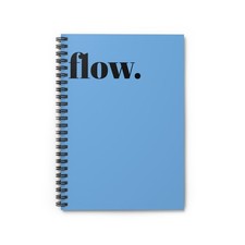 Flow Spiral Notebook - Ruled Line, Lined Paper Journal, Unique Stationery Gift,