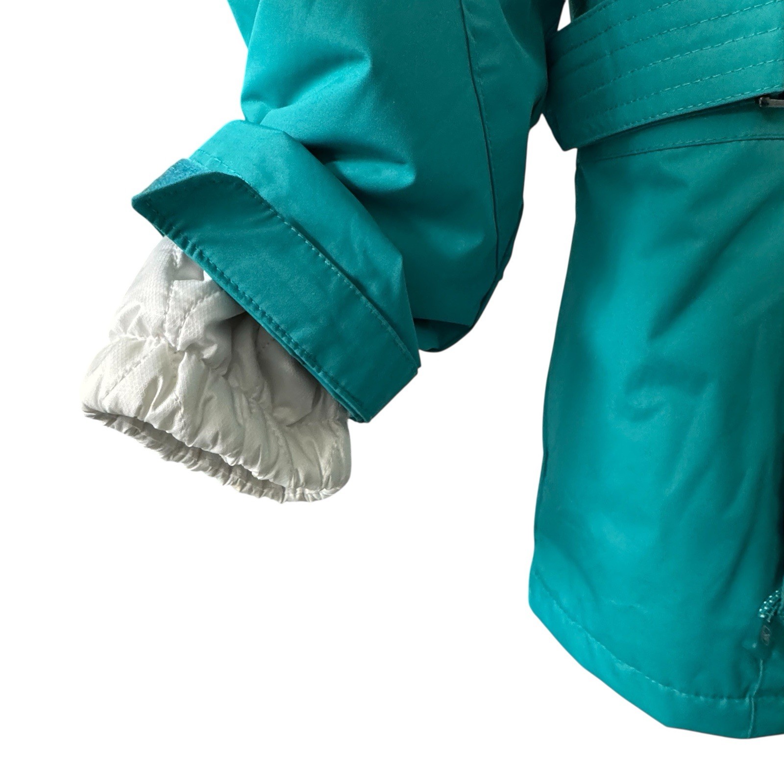 ZeroXposur Women Winter Jacket 3-in-1 Sz L Teal Detach Quilted Liner Remove Hood image 6