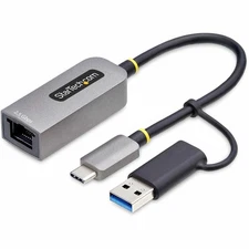 StarTech 2.5GbE USB-C to Ethernet Adapter with USB-A Converter