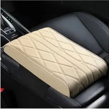 Car Armrest Cover, Auto Leather Waterproof Center Middle Console Cover Pad,Beige