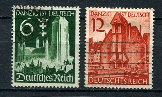 German Reich WW II : Danzig Reintegration set from 1939 - used