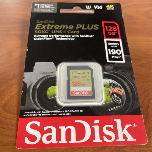 SanDisk Extreme PLUS 128GB SD Memory Card Speed Up To 190MB | eBay