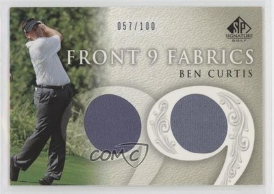 2004 SP Signature Front 9 Fabrics Dual 57/100 Ben Curtis #F9F-BC Rookie RC 0b0