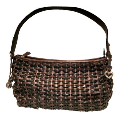 Cherry Woven Brighton 2 Tone Rich Purse Rustic Classic Medium Shoulder Bag Euc
