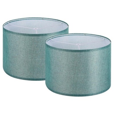 Drum Lamp Shades Set of 2, 13''x13''x9'' Linen Round Lamp Shade for Table Lamps ...