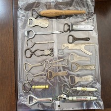 Vintage Lot 19 Advertisement Hotels And More Metal Bottle Openers
