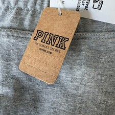 NWT Pink Victoria's Secret Womens Gray Drawstring Relaxed Fit Sweatpants Size M