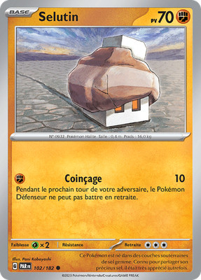 Pokemon Card Selutin 102/182 Common Rift Paradox