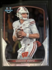 #17 Graham Mertz, Wisconsin Badgers 2022 Bowman University Chrome Base