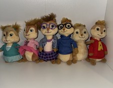 Alvin and The Chipmunks Set TY Beanie Babies Complete Chippettes Lot 6 PCS