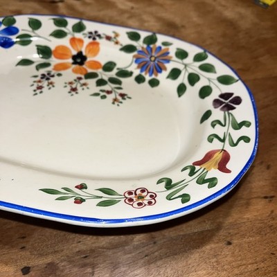 Adams England Royal Ivory Titian Ware Vintage 11.5” Oval Serving