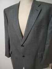 LAUREN Ralph Lauren 48R Mens Sport Coat Blazer Jacket Blue Herringbone Silk Wool