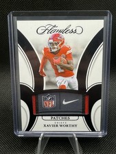 2025 Flawless Xavier Worthy #PAT-XWY Black Patches Tag #’d 1/1 Chiefs 1 Of 1
