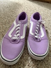 VANS Old Skool Unisex Low Top Lace-Up Sneaker Purple/White Rubber Sole