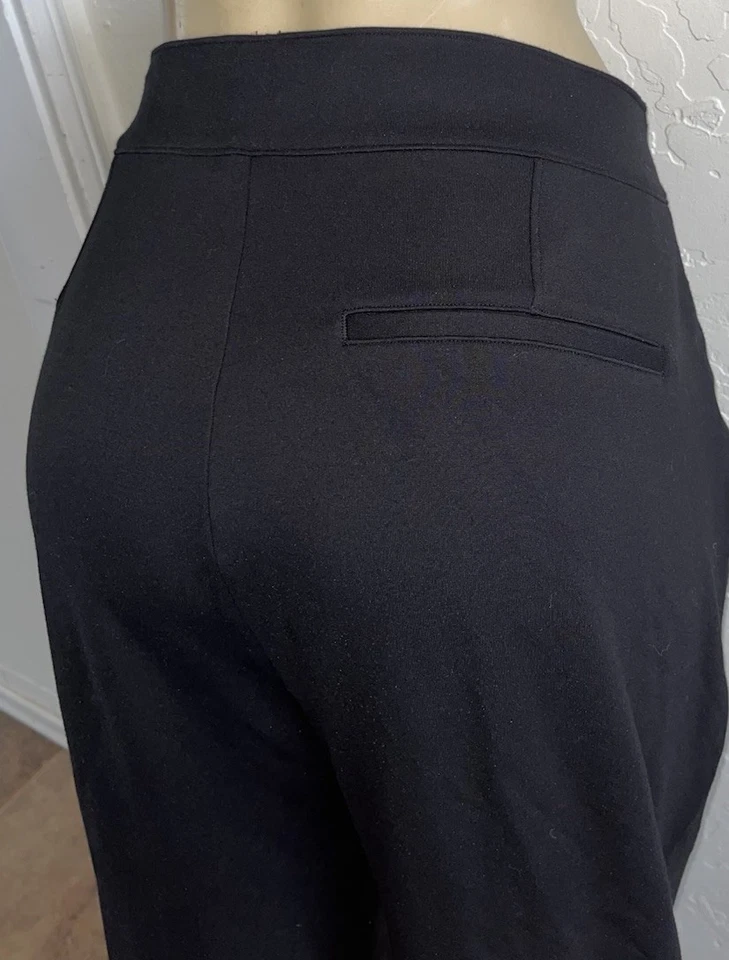 Latest $158 SPANX PONTE BUTTON FRONT WIDE LEG PANTS-20849Q-BLACK-Sz 1X Petite - Image 3 of 4