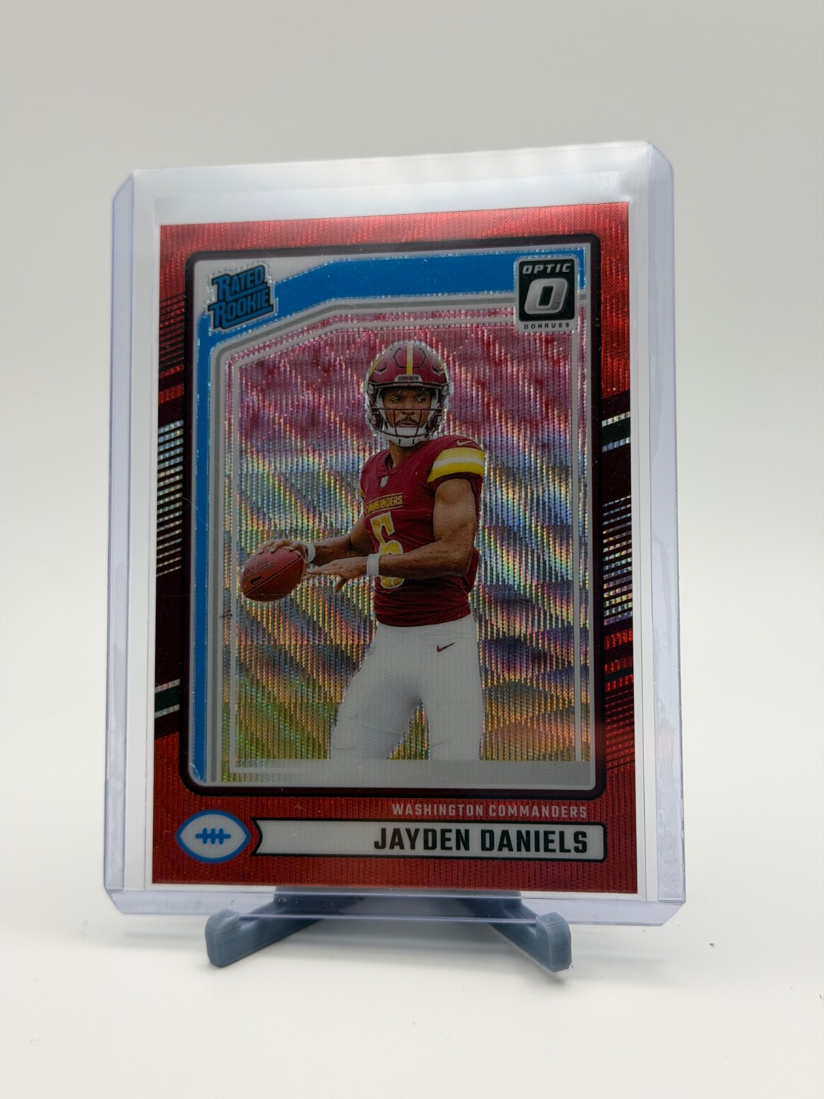 2024 Panini Donruss - Rated Rookie Jayden Daniels #389 Optic Preview Red Wave...