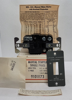 CUTLER-HAMMER 910H73 SINGLE PHASE MANUAL STARTER [2NS1]
