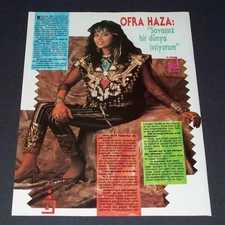 OFRA HAZA Turkish 1989 Magazine PINUP 45902