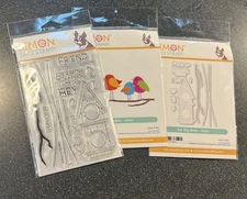 Simon Says Stamp For The Birds Clear Stamp Set and 2 Matching Die Sets~New