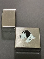 Zippo Dog Front Design Outer Silver Case 2015 Rare New