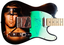 Arnold Schwarzenegger Autographed Conan The Barbarian Airbrushed Painting Guitar