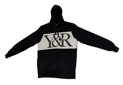 Young and Reckless Mens Hoodie Black Hooded Sweatshirt Sweater size S Y&R