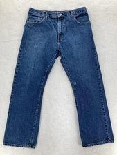 Levis 517 Jeans Mens 36x30 Blue Medium Wash Bootcut Denim Five Pocket Red Tab