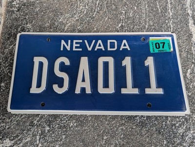 2023 Nevada license plate DSA 011 Douglas County