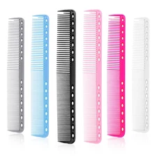 6Pcs Carbon Hair Cutting Combs Heat Resistant Anti Static Barber Styling Set