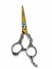 6" Professional Hair Cutting Scissors Barber Salon Shears Gold Vintage SS