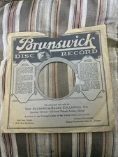  21 BRUNSWICK Record Sleeve Only 78 Rpm 10 Inch one sided AS IS 