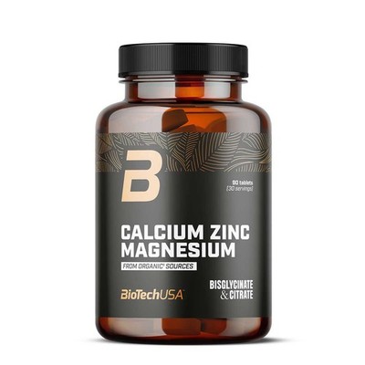 (127,60 EUR/kg) Biotech USA Calcium Zinc Magnesium Organic 90 Tabletten