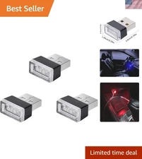 Versatile USB LED Atmosphere Lamps - 3 Color Car Light Kit for Night Ambience