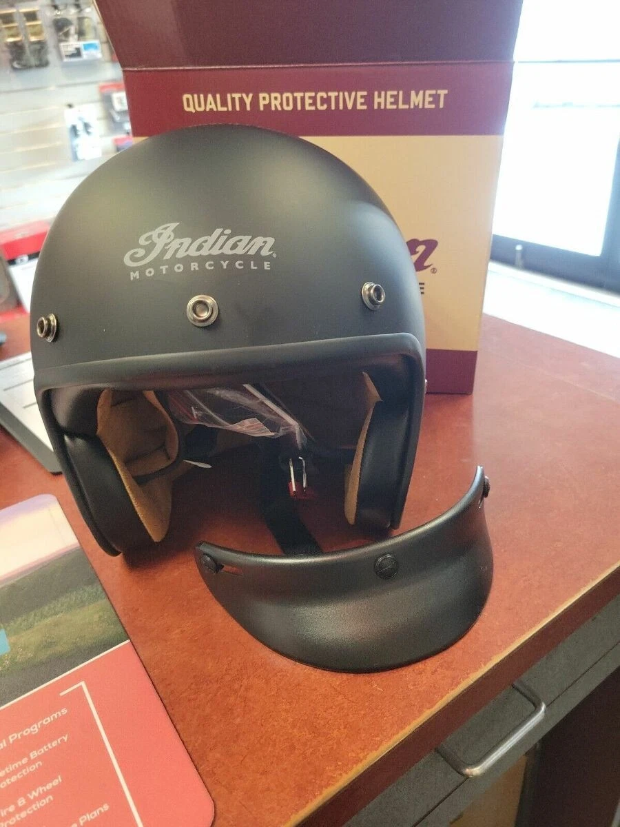 bike helmets online india ebay Indian Motorcycle Half Helmet with Retro Racing Stripe, Black 2863696 : Automotive detachable cheek pads Indian Motorcycle Helmets for Sale