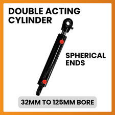 Hydraulic Double Acting Spherical Cylinder/Ram 32mm to 125mm Bore Option