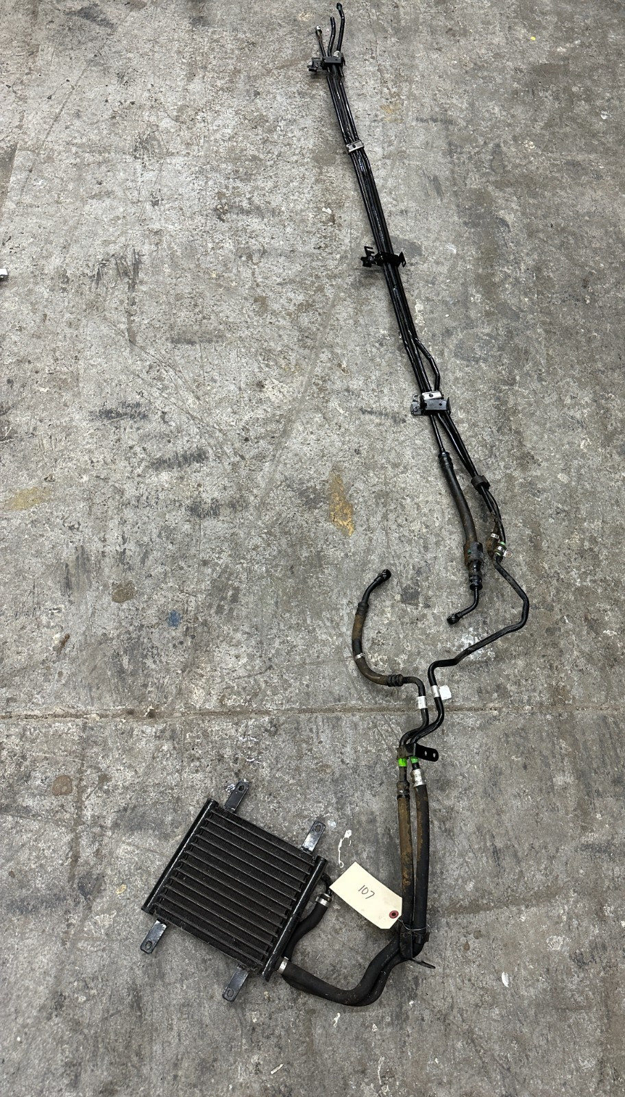 2012 AUDI R8 OEM FRONT POWER STEERING OIL COOLER RADIATOR W/ PIPE LINES HOSES