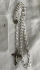 Vintage  Crystal Teardrop Bead & Sterling Silver Rosary 36g 21” AFCO #1 — photo 1