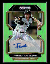 Hunter Patteson 2022 Prizm Draft Picks Lime Green Prizm Auto 14/23 #PDP145