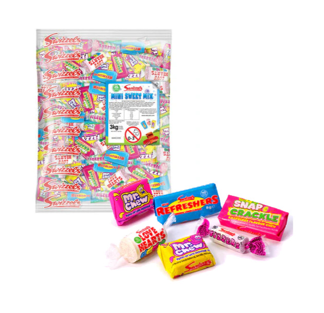 3kg Bulk Bag of Swizzels Mini Sweet Mix - Individually Wrapped Party Kids Sweets