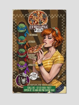 April O'Neil Cowabunga! Premium Giclee Print 11'' x 17'' TMNT Wall Art