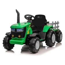 Kids Ride On Tractor 12V Toddler Electric Car W/ Trailer & Remote Control &Music