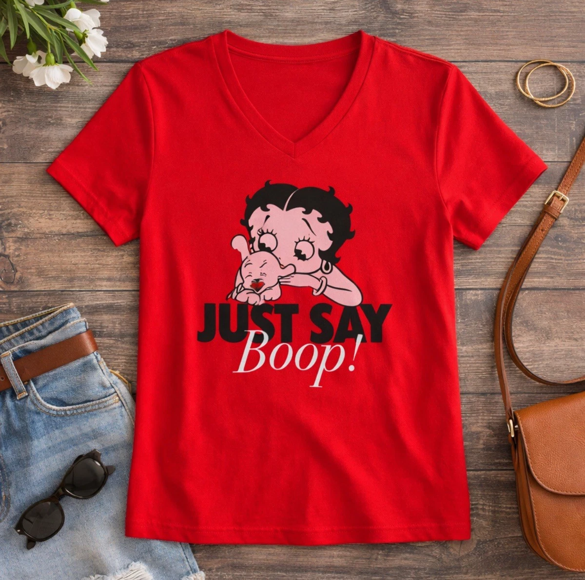 Top Débardeur Betty Boop élastique Pour Femme - Modèle Officiel BB901 - Neuf Avec étiquettes