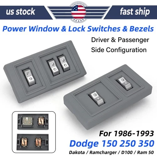 Power Window & Lock Switches For 1986-93 Dodge RAM D150 B150 Dakota Ramcharger