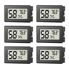 6 Pack Mini Hygrometer Indoor Humidity Meter, Small Digital Thermometer Humid...
