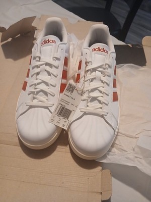 adidas STREETTALK JP8219 Men's White Red Striped Comfort Sneakers Size 12